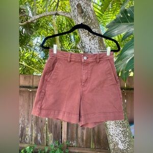 Everlane Organic Cotton Utility Shorts Size 4 Rosewood Color